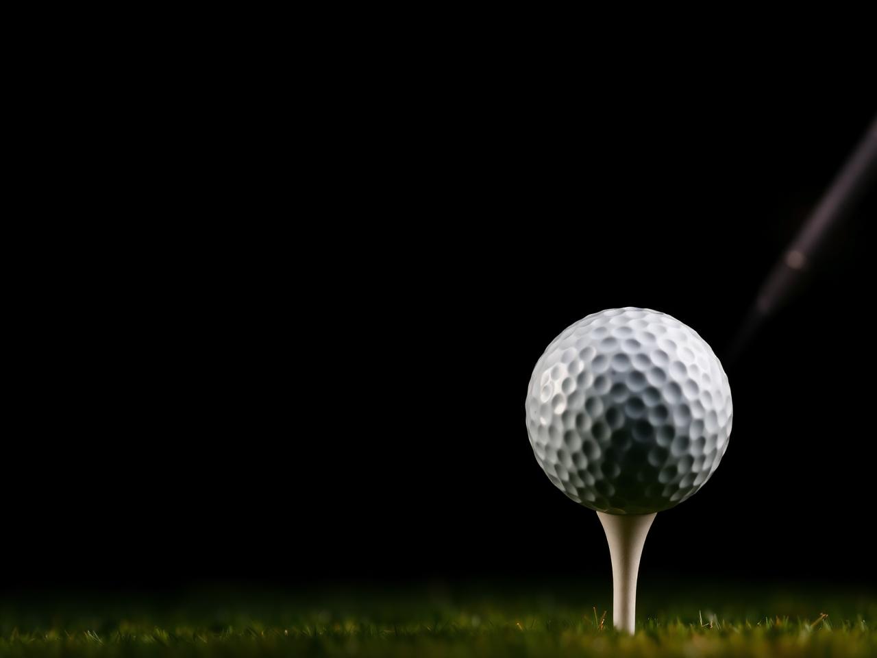 Golf ball on tee